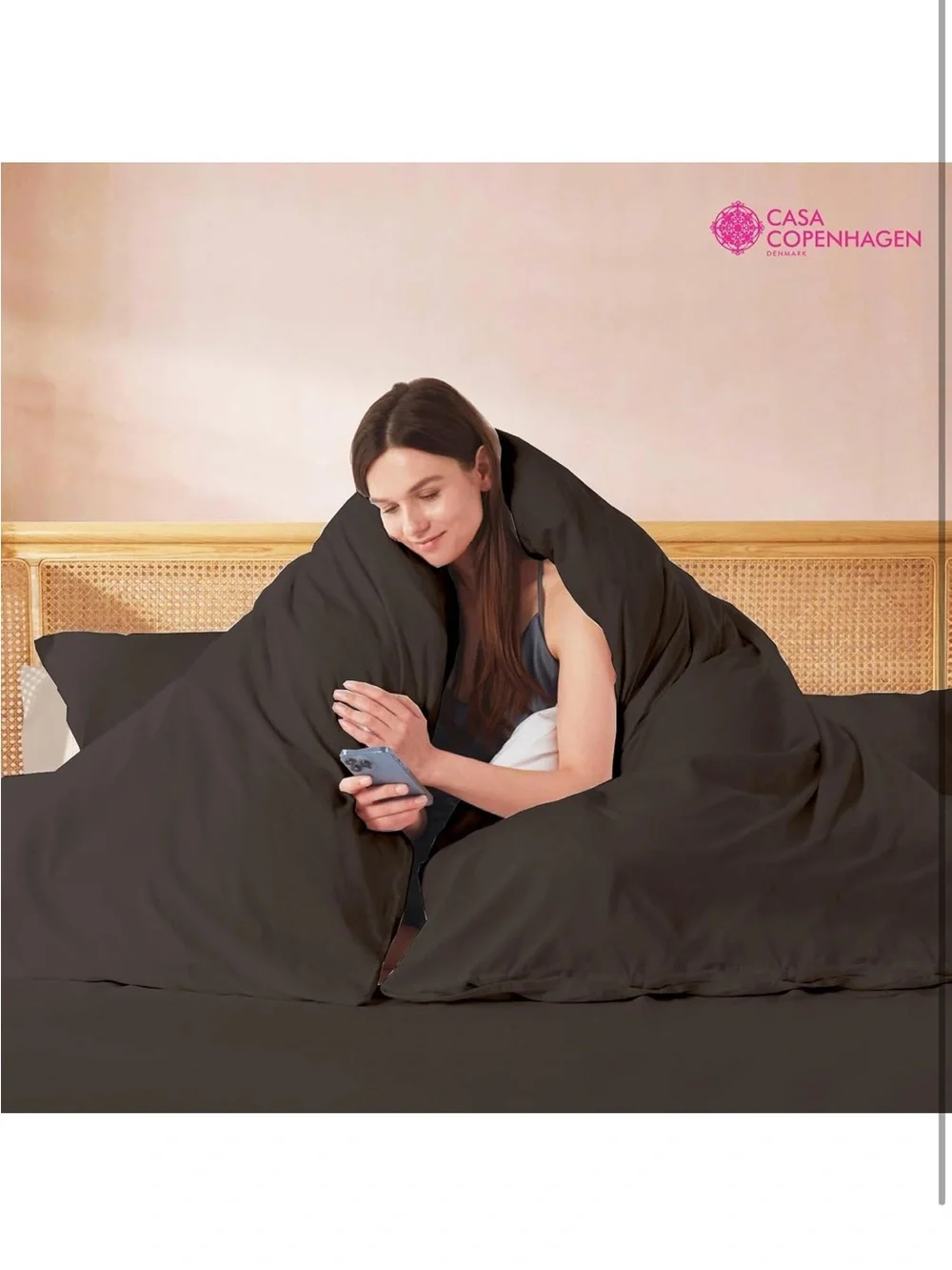 NEW Casa Copenhagen® Luxuria 3Pcs Duvet Cover Set, 100% Comb Cotton Duvet 500 TC